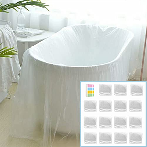 15-Pack Disposable Bathtub Cover Liners Large 102x47 Inches for Salon Hotel Home