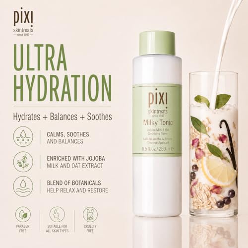 Pixi Milky Tonic Hydrating Facial Toner with Jojoba Milk, 3.4 fl oz