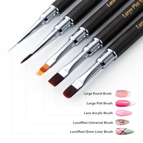 Professional Builder Gel Brush - Wide Flat Head for Smooth Application