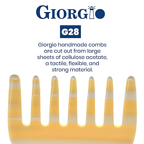 Giorgio G28 Wide Tooth Detangling Comb - Portable Travel Hair Comb