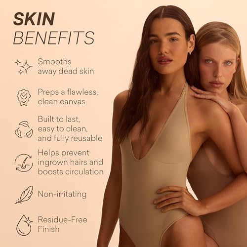 Brown Bee Exfoliating Mitt – Reusable Body Glove for Smooth Skin