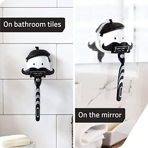 PELEG Design Mr. Razor Suction Cup Razor Holder for Shower and Bathroom