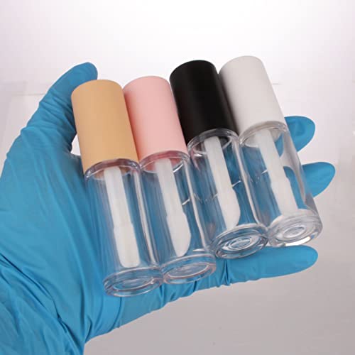 COSIDEA White 15PCS 10ml Lip Gloss Tube Set with Brush Applicator for DIY Lip Products