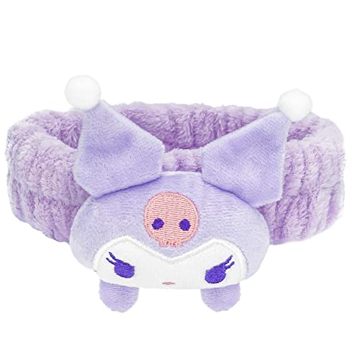 Kawaii Purple Spa Headband for Face Washing & Makeup