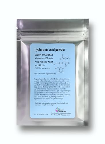 Pure Hyaluronic Acid Powder - 15g (0.52 oz) High Molecular Weight 1800 kDa