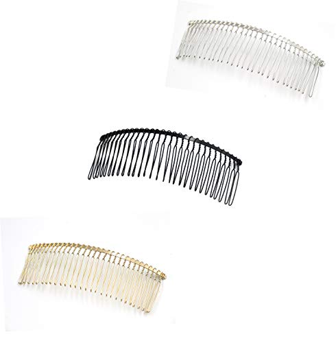 3 Pcs Metal Hair Side Combs Set for Women - Stylish Vintage Hair Accessories