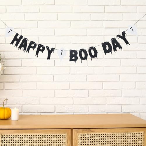 Happy Boo Day Banner - Halloween Party Garland Decoration