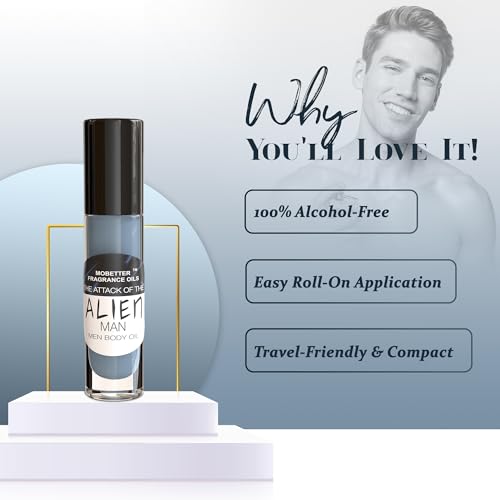 Alien Man Inspired Fragrance Body Oil - Long Lasting Roll-On, 10ml