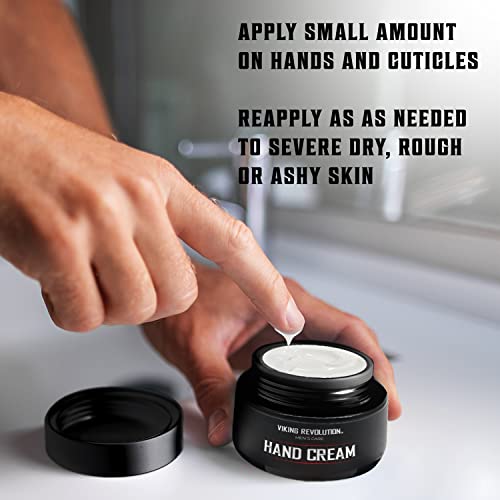 Viking Revolution Men's Hand Cream 3.5oz (Pack of 2) - Aloe Vera & Vitamin E