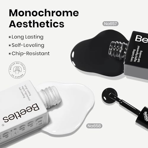 Beetles HEMA-Free Black & White Gel Polish Kit - 8ml