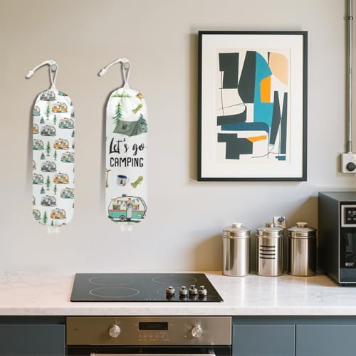 Reusable Grocery Bag Holder - Wall-Mounted Storage Organizer