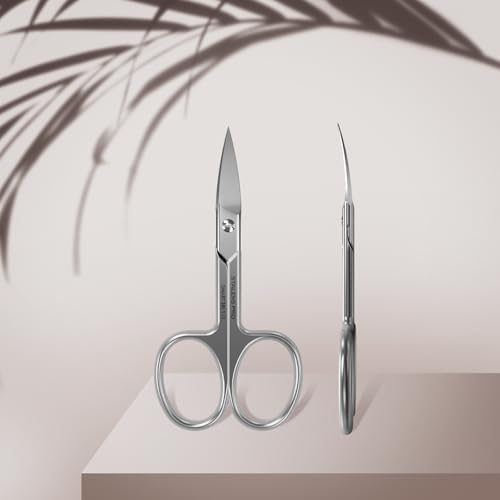 STALEKS PRO SMART 30 Nail Scissors, Curved Blade Stainless Steel Manicure Tool