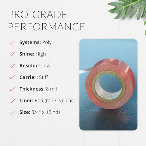 Walker Tape Sensi-Tak Wig Tape Roll 3/4" x 12 Yards - Clear Double-Sided Adhesive for Lace Front Wigs