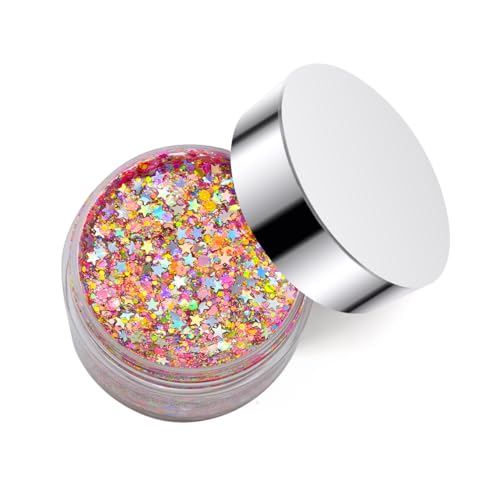 Rainbow Holographic Body Glitter Gel - Vegan, Cruelty-Free, Long-Lasting Face & Body Make-up