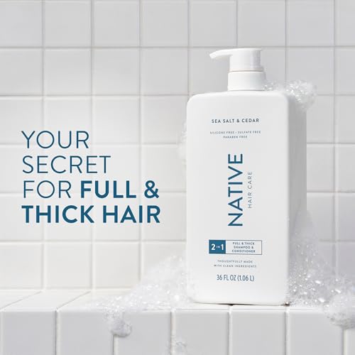 Native Full & Thick 2-in-1 Shampoo & Conditioner Sea Salt & Cedar 36 fl oz - Pack of 1