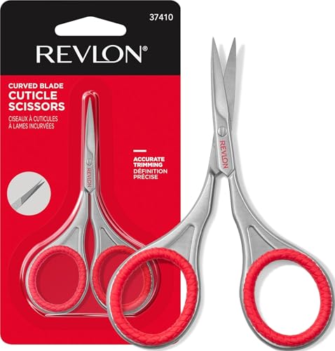 Revlon Curved Blade Cuticle Scissors – Precision Stainless Steel Trimmer