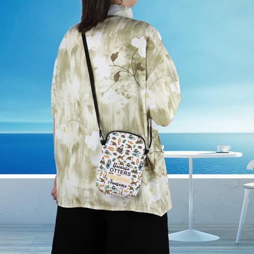 WCGXKO Otters Cr Zipper Pouch Crossbody Bag - Sea Otter Gifts Lover