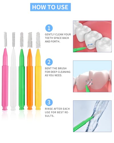 Interdental Brush Set with Soft Dental Picks - 70 PCS
