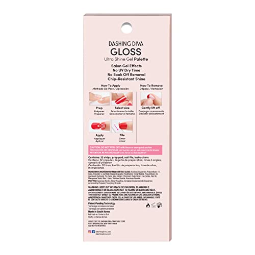 Dashing Diva Blue Vixon Gel Nail Strips - Long-Lasting, Chip-Resistant Manicure