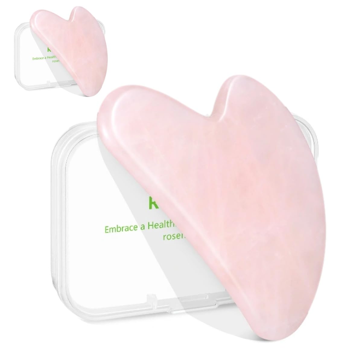 Jade Gua Sha Facial Tool - 2 Pcs Face Sculpting Massage Stones for Jawline Definition & Puffiness Reduction | Skin Care Tools for All