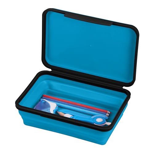 It's Academic Flexi Storage Pencil Box - Expandable Blue Organizer