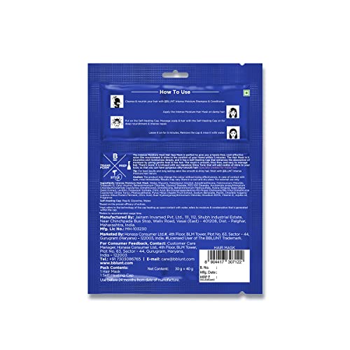 BBLUNT Intense Moisture Heat Hair Spa Mask with Self-Heating Cap (70g)