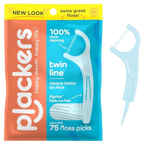Plackers Whitening Floss Picks - 225 Count Twin Line Design