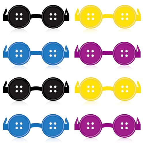 32 Pcs Button Eyes Paper Glasses - Fun Novelty Party Props