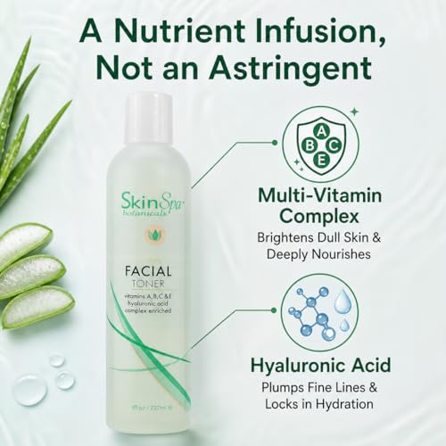 SkinSpa Hydrating Facial Toner with Hyaluronic Acid & Vitamins - 8 Oz