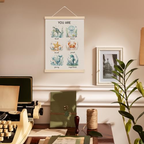 Ocean Nursery Wall Art Poster - 12x16 Inch Kids Decor