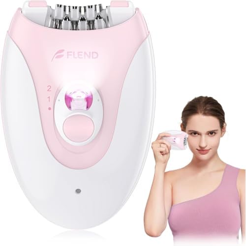 Smooth Glide Epilator for Women, Painless 2-Speed Hair Removal Device with LED Light, 36 Tweezers & Massage Pad, Rechargeable Epilator for Face, Bikini, Arms & Legs