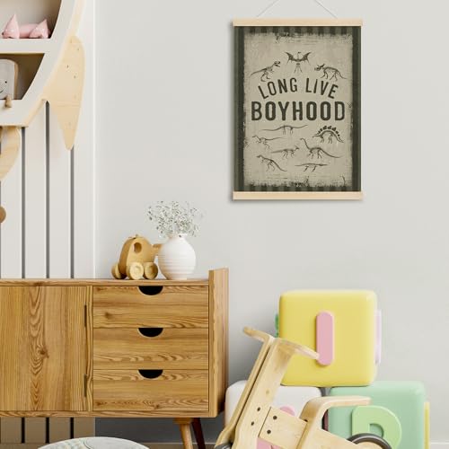MOTERMATE Dinosaur Wall Art Poster for Boys - 12x16 In Canvas Decor