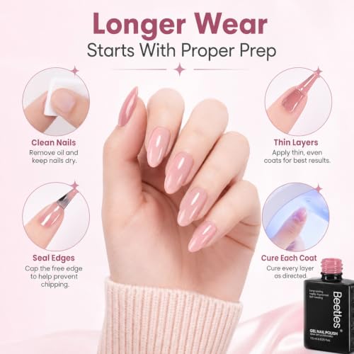 Beetles Cozy Palette Gel Polish Set - 6 Soft Nude Pink Shades