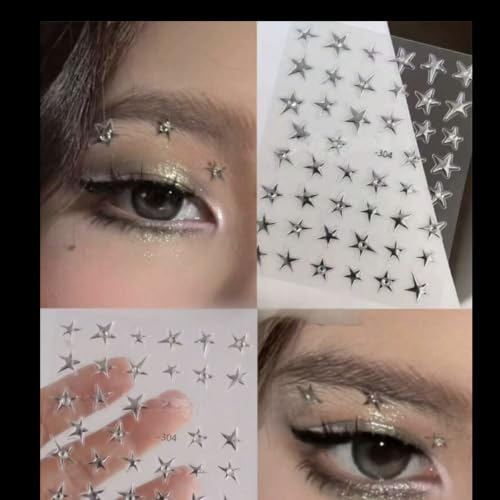 Self-Adhesive Face Gems & Star Stickers for Festivals