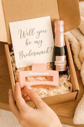 Bridal Party Hair Clips Set of 8 - Bridesmaid, Bachelorette & Wedding Keepsakes