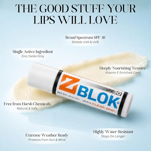 Z Blok Mineral Lip Balm & SPF 30 Sunscreen - Waterproof