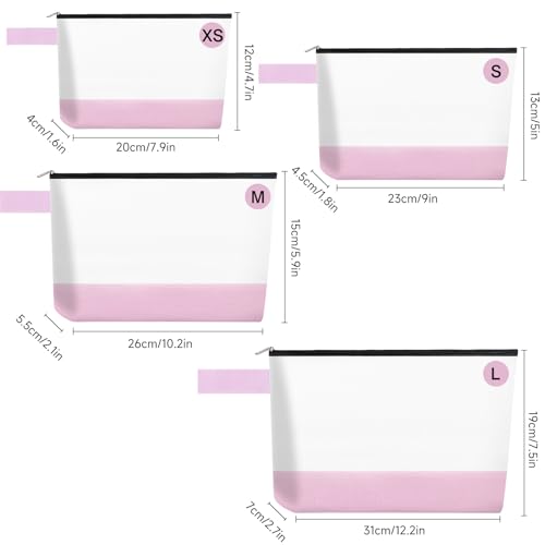XS Multicolor Cotton Canvas Makeup Bag - 10 Pack, DIY Travel Pouch