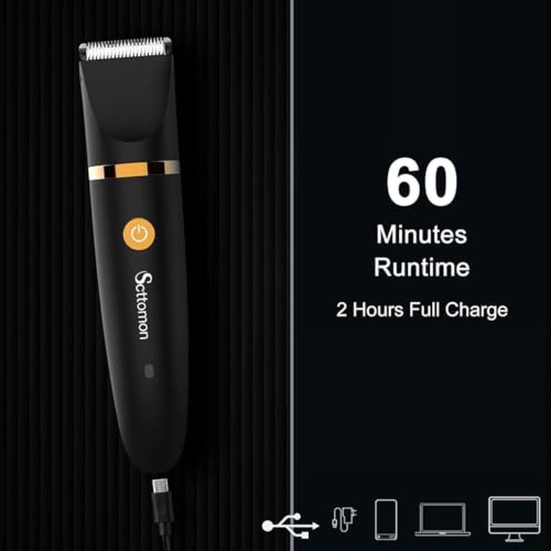 Scttomon Electric Groin Hair Trim Ball Trimmer for Men Body Shaver Below-The-Waist Groomer Nose Hair Trimmer Waterproof Cordless 3 in 1