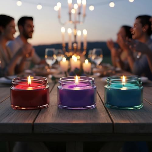 Seafulee 1 oz Colored Glass Travel Jars with Lids - 12 Pack