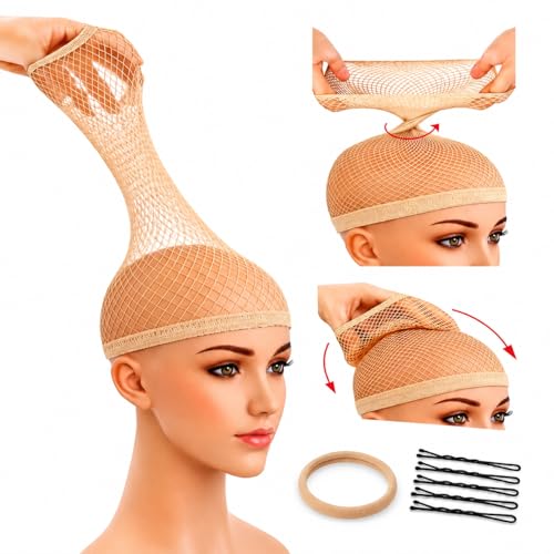 VAYLI Wig Cap Set for Long Hair - 2 Large Breathable Mesh Caps