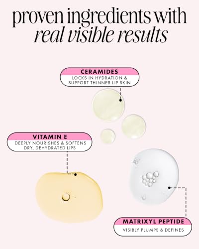 Truly Beauty Peptide Lip Oil - Hydrating Plumping Gloss with Ceramides