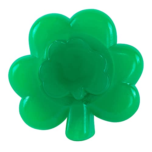 LED Light Up Green Shamrock Rings - St. Patrick's Day Party Favors (18 Pack)