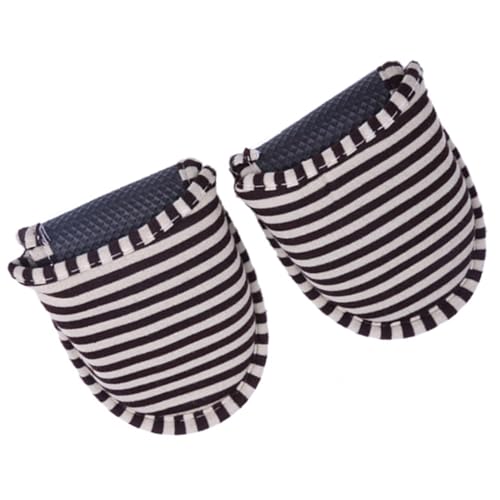 VGEBY Women's Coffee Stripes Foldable Travel Indoor Cotton Slippers - Non-Slip House Shoes