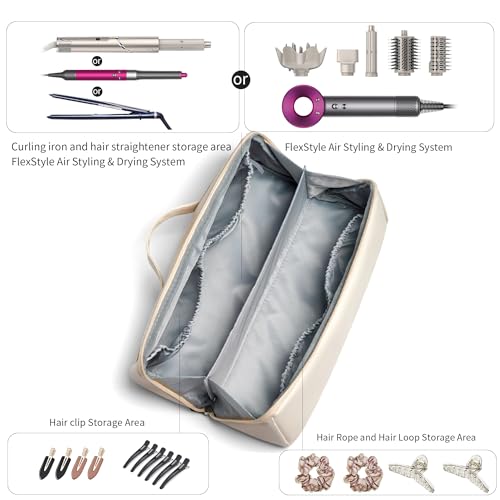 Veki Travel Storage Case for Dyson Airwrap Styler - Off-White