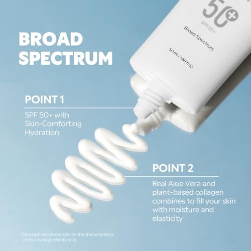 TIRTIR Hydro UV Shield Sunscreen SPF 50+ Face Sun Protection 1.69 Fl Oz