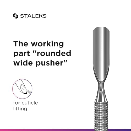 Staleks Pro Manicure Pusher EXPERT 30 - Stainless Steel Dual-Ended Tool