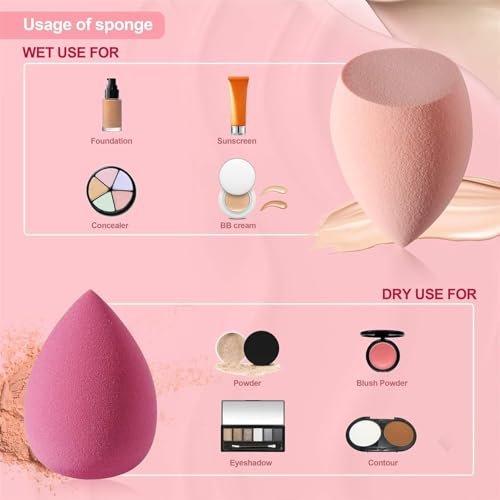 DUAIU 4-Piece Makeup Sponge Set with Storage Box - Flawless Blending