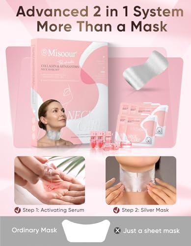 Misoour 5 Pack Neck Wrinkle Patches - Firming & Tightening Collagen, Anti-Aging