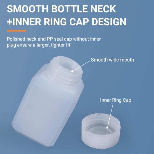 UMETASS 0.7oz Leak Proof Plastic Travel Bottles 10 Pcs Translucent Reusable Containers