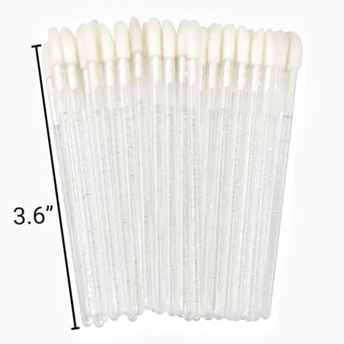 SACXFMC Silver Disposable Lip Gloss Wands - 600 Lip Brushes